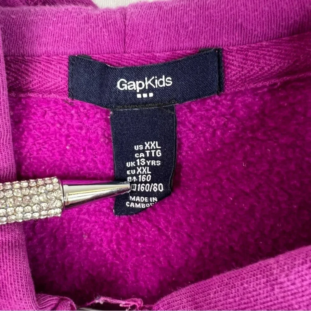 GAP sweater hoodie shiny logo purple Kids Magenta Hoodie
